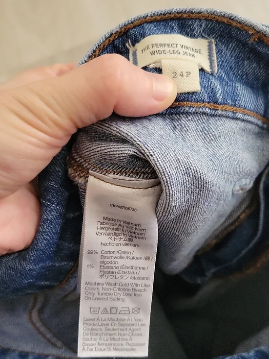 Madewell Petite Emmette Wide Leg High Waisted Jeans - 24P - Picture 5 of 5